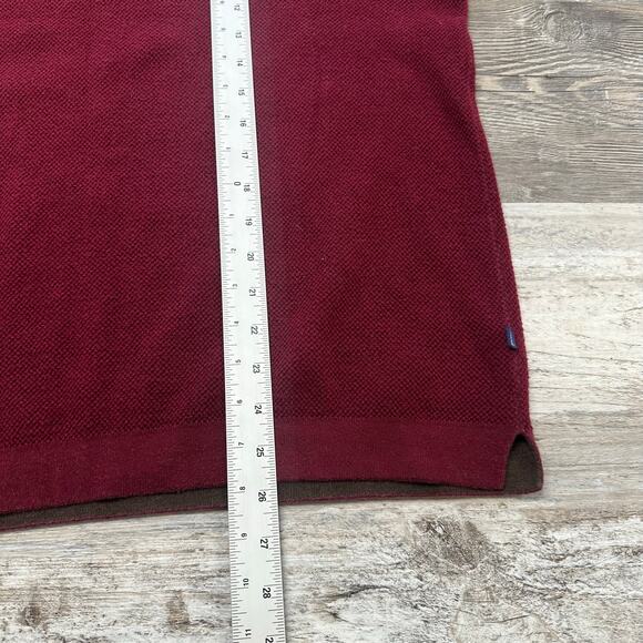Tommy Bahama Red Men L Cotton Cashmere Preppy Mock Neck 1/4 Zip Pullover Sweater - Picture 7 of 9